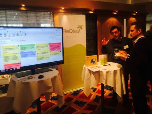 Ulf Eriksson demoing the ReQtest Agile Board at Software 2015 in Oslo