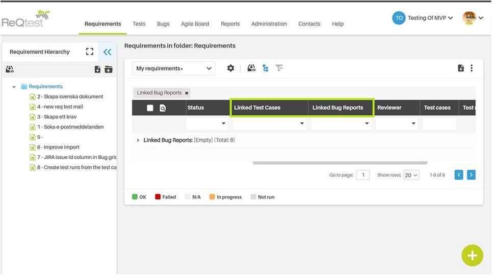 reqtest requirements traceability